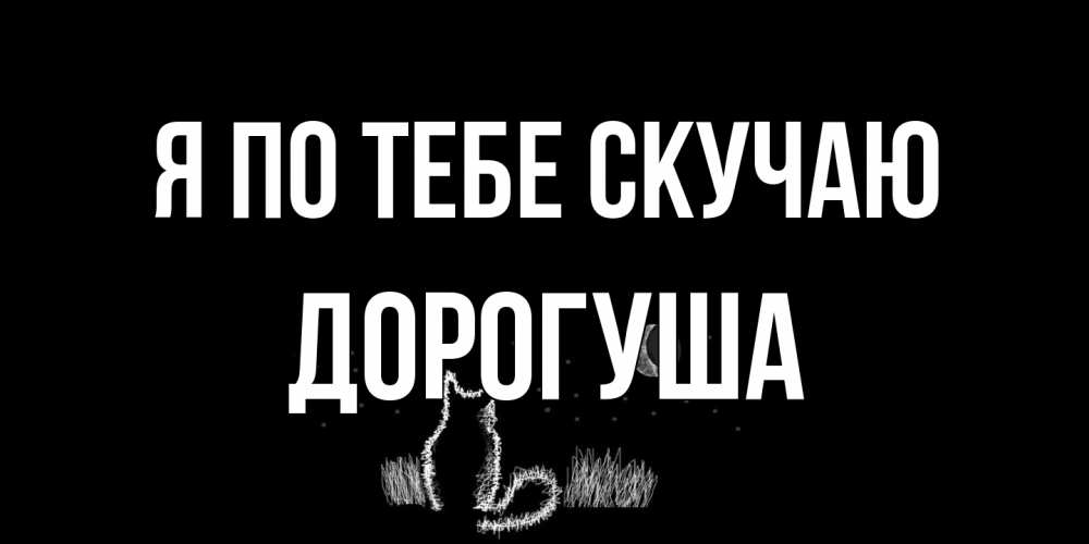 Открытка на каждый день с именем, дорогуша Я по тебе скучаю кот Прикольная открытка с пожеланием онлайн скачать бесплатно 