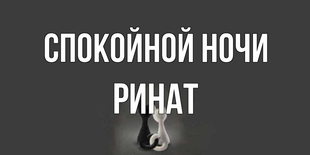 Открытка на каждый день с именем, Ринат Спокойной ночи коты Прикольная открытка с пожеланием онлайн скачать бесплатно 
