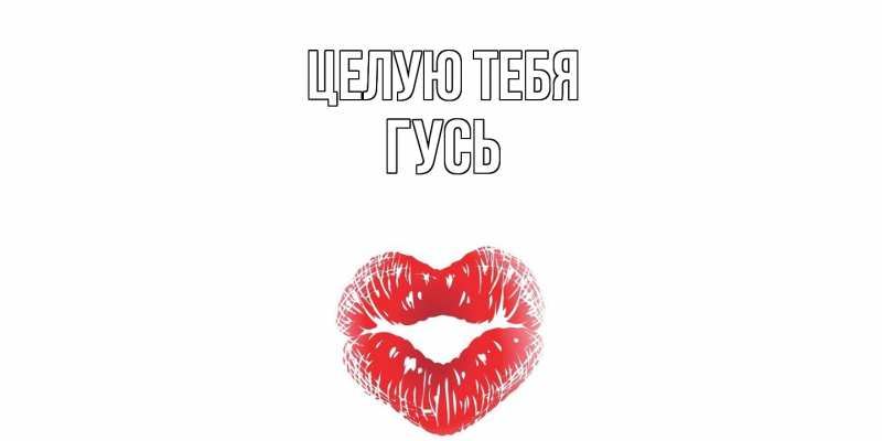 Картинка Целую тебя, Гусь