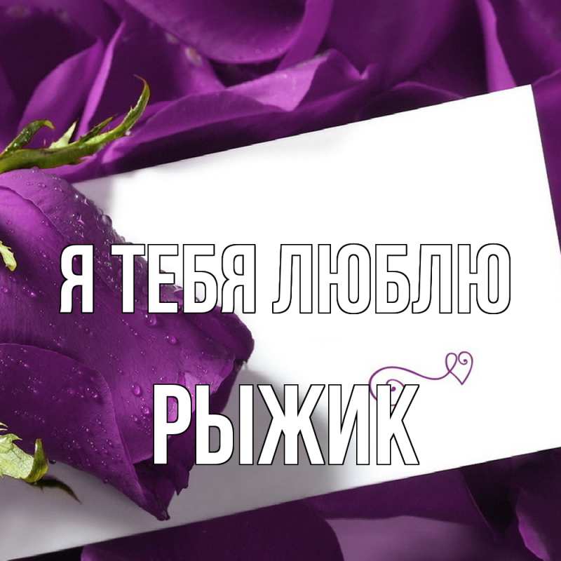 Картинка Я тебя люблю, рыжик