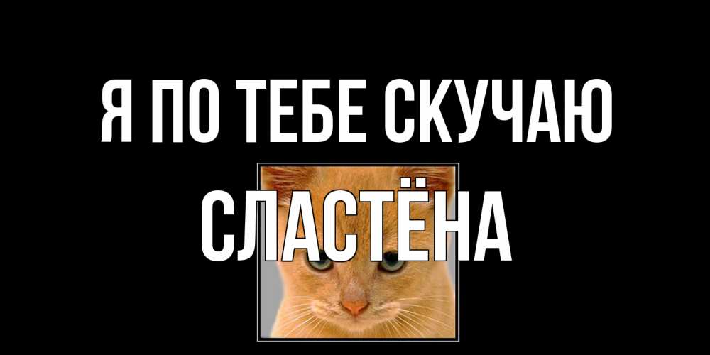 Открытка на каждый день с именем, сластёна Я по тебе скучаю открытки рыжий котенок скучает по тебе Прикольная открытка с пожеланием онлайн скачать бесплатно 