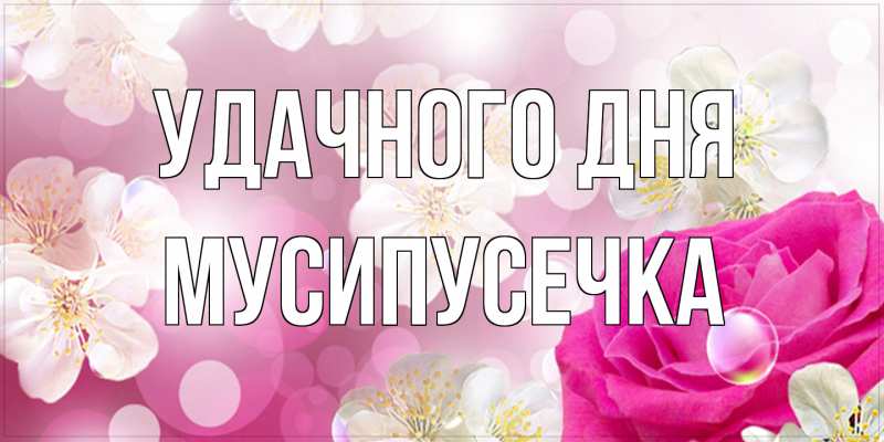 Картинка Удачного дня, Мусипусечка
