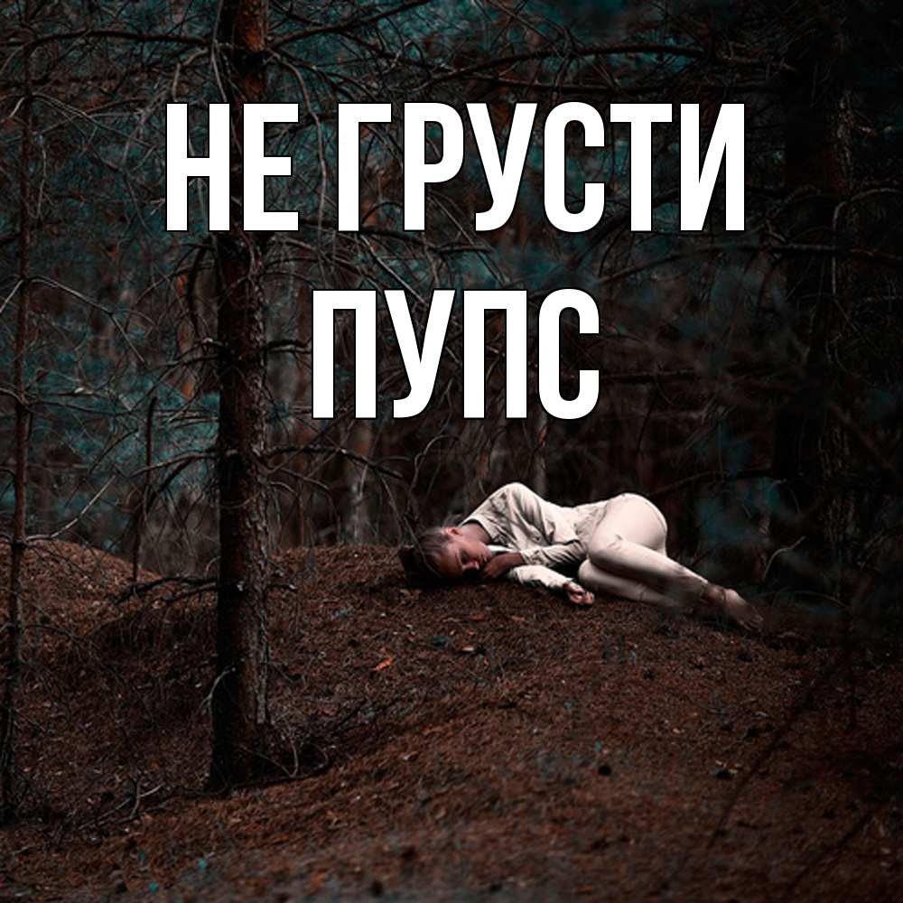 Открытка на каждый день с именем, Пупс Не грусти лес Прикольная открытка с пожеланием онлайн скачать бесплатно 