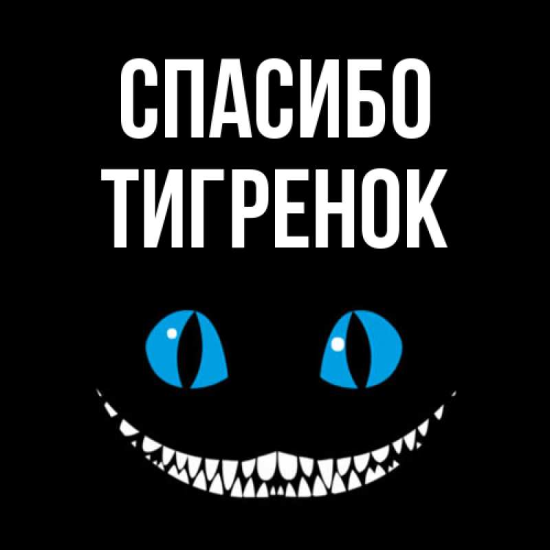 Картинка Спасибо, Тигpенок