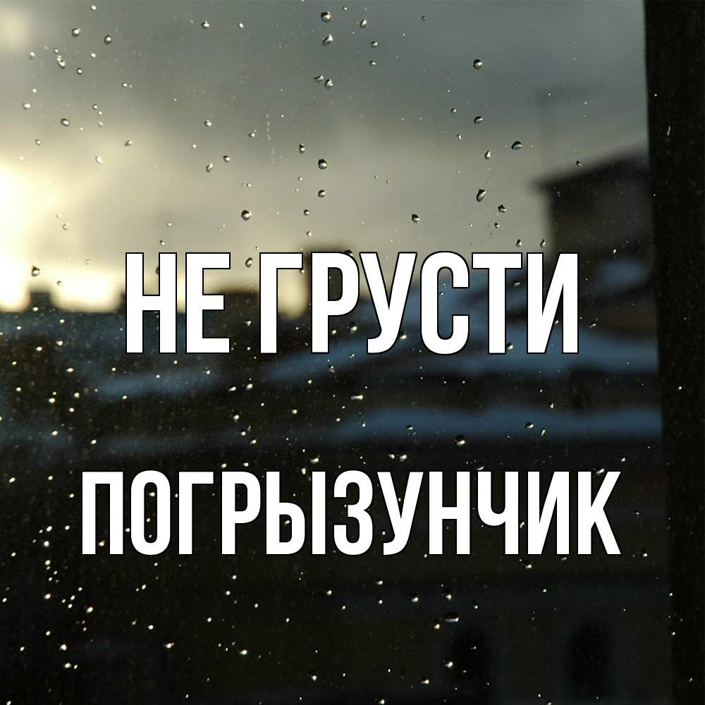 Открытка на каждый день с именем, Погрызунчик Не грусти вид на крыши Прикольная открытка с пожеланием онлайн скачать бесплатно 