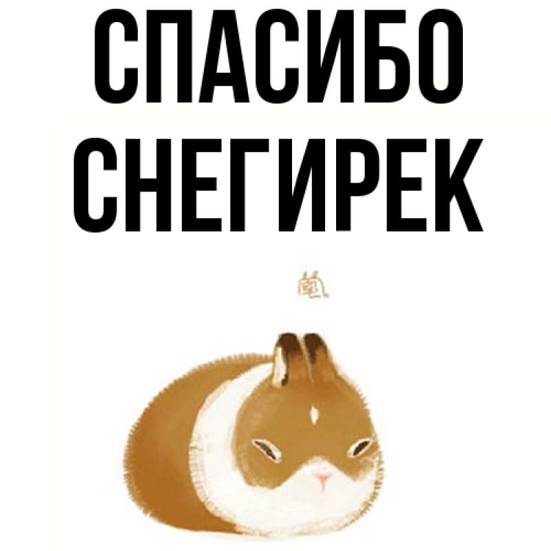 Картинка Спасибо, снегирек