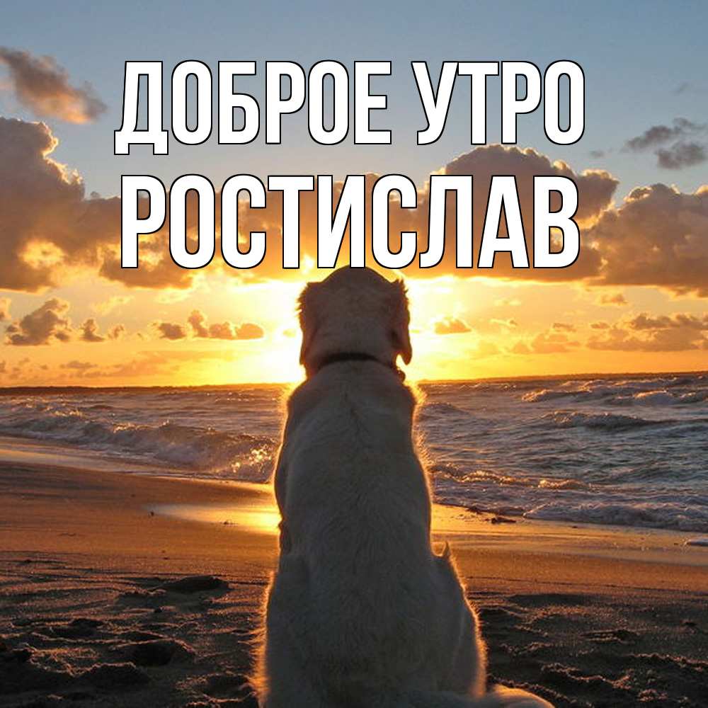 Открытка на каждый день с именем, Ростислав Доброе утро восход солнца Прикольная открытка с пожеланием онлайн скачать бесплатно 