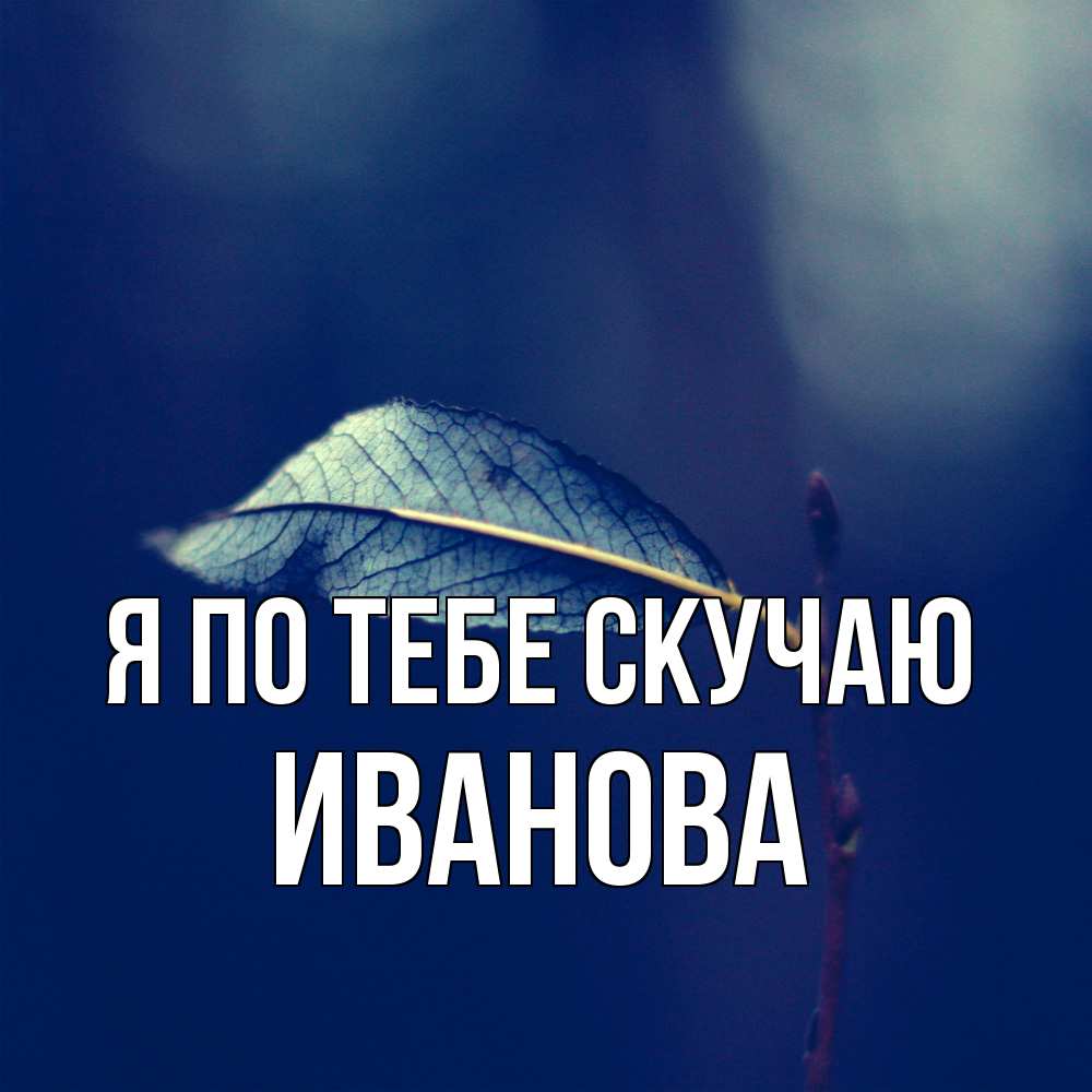 Открытка на каждый день с именем, Иванова Я по тебе скучаю одна ветка 1 Прикольная открытка с пожеланием онлайн скачать бесплатно 