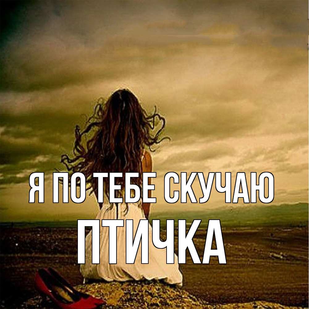 Открытка на каждый день с именем, Птичка Я по тебе скучаю возвращайся Прикольная открытка с пожеланием онлайн скачать бесплатно 