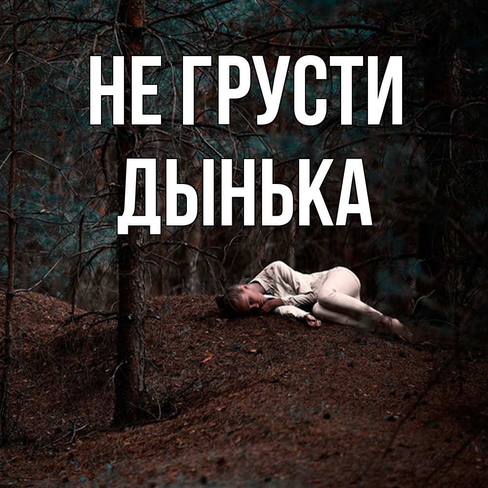 Открытка на каждый день с именем, Дынька Не грусти лес Прикольная открытка с пожеланием онлайн скачать бесплатно 