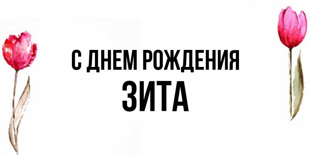 Открытка на каждый день с именем, Зита С днем рождения открытки акварелью с цветами Прикольная открытка с пожеланием онлайн скачать бесплатно 