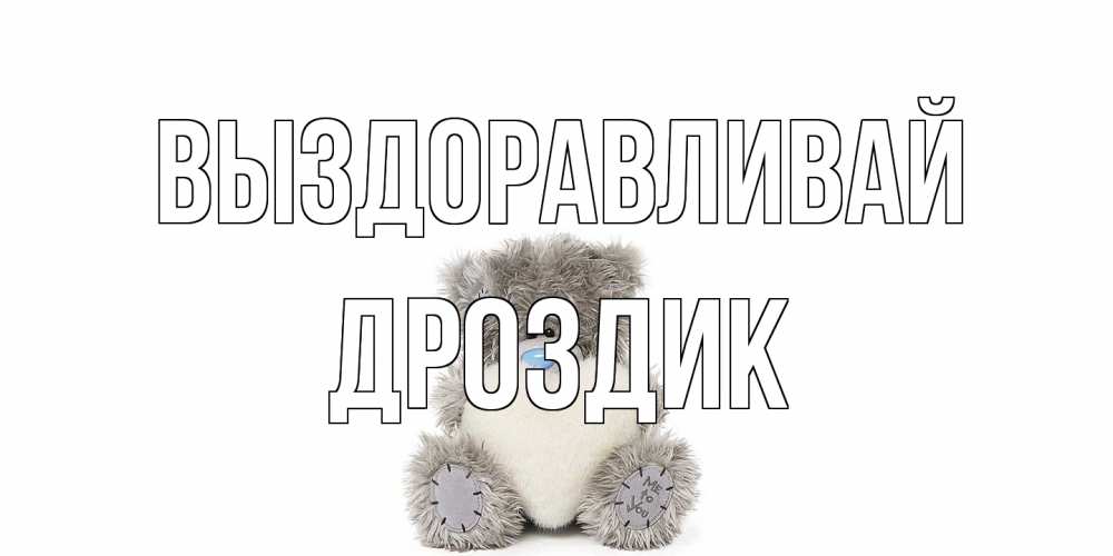 Открытка на каждый день с именем, Дроздик Выздоравливай не болейте и выздоравливайте быстрее Прикольная открытка с пожеланием онлайн скачать бесплатно 