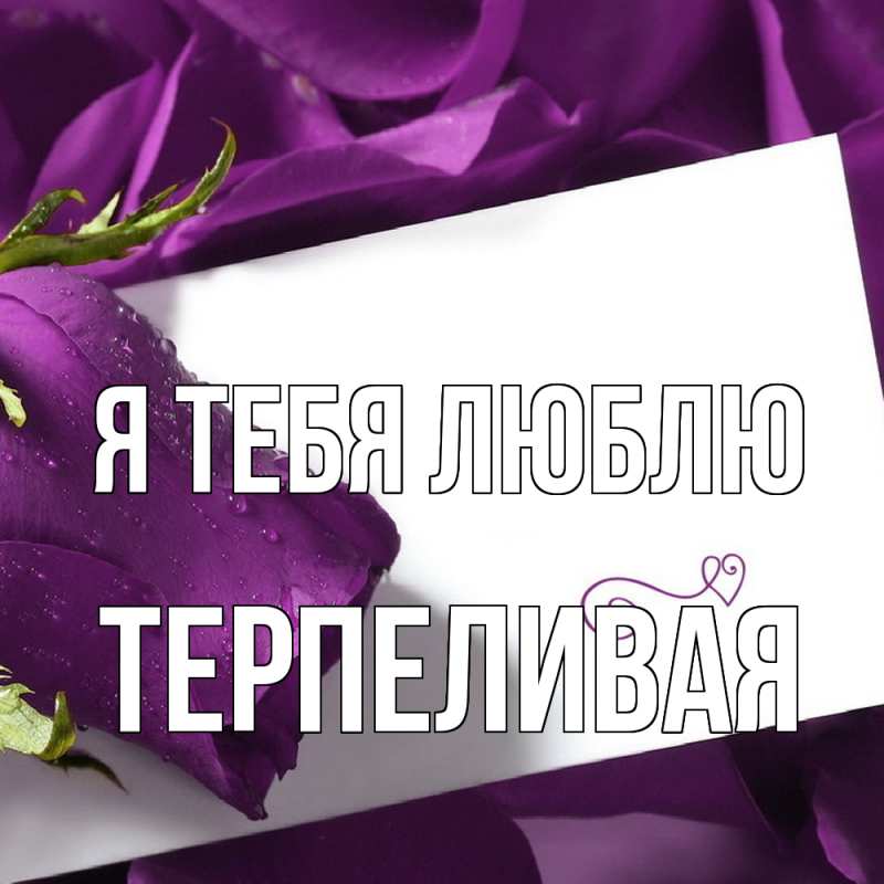 Картинка Я тебя люблю, терпеливая