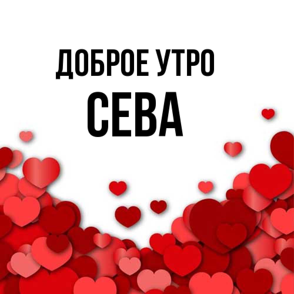 Открытка на каждый день с именем, Сева Доброе утро хорошего настроения Прикольная открытка с пожеланием онлайн скачать бесплатно 