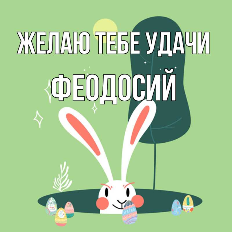 Картинка Желаю тебе удачи, Феодосий