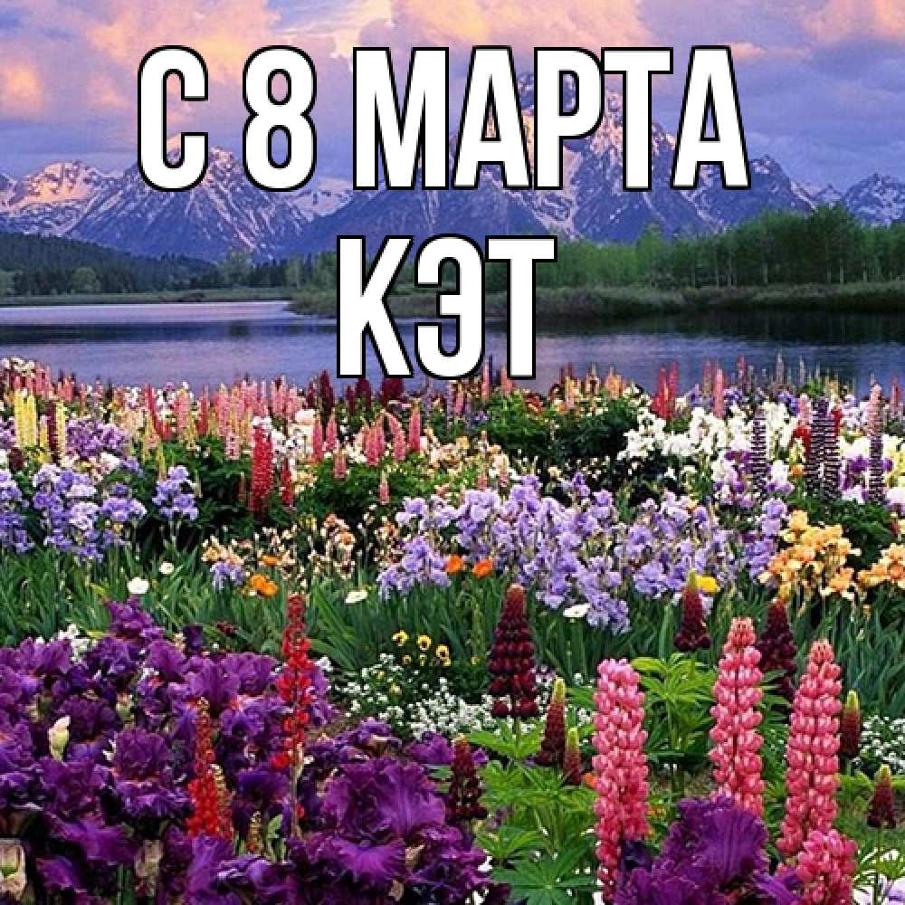 Открытка на каждый день с именем, Кэт C 8 МАРТА международный женский день Прикольная открытка с пожеланием онлайн скачать бесплатно 