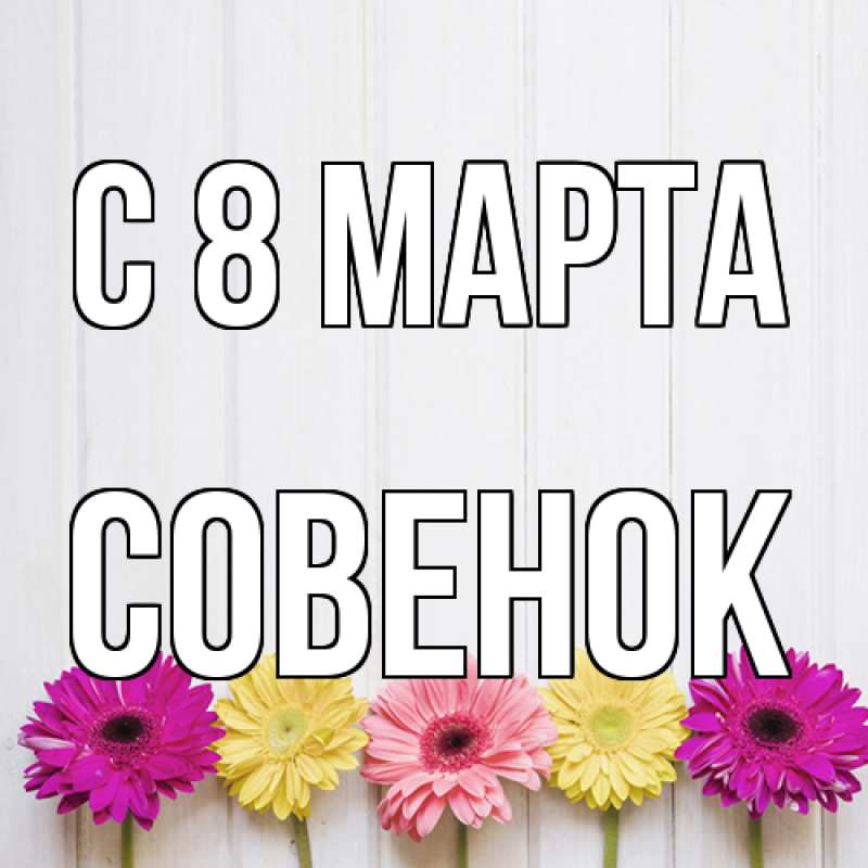 Картинка C 8 МАРТА, совенок