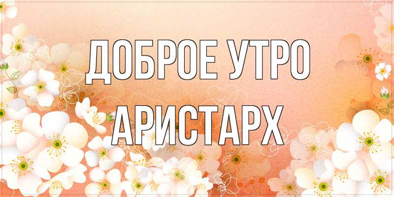 Картинка Доброе утро, Аристарх