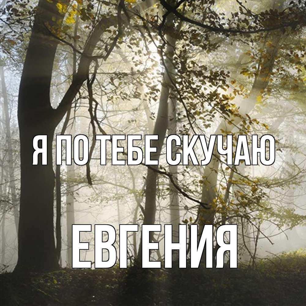 Открытка на каждый день с именем, Евгения Я по тебе скучаю грустно Прикольная открытка с пожеланием онлайн скачать бесплатно 