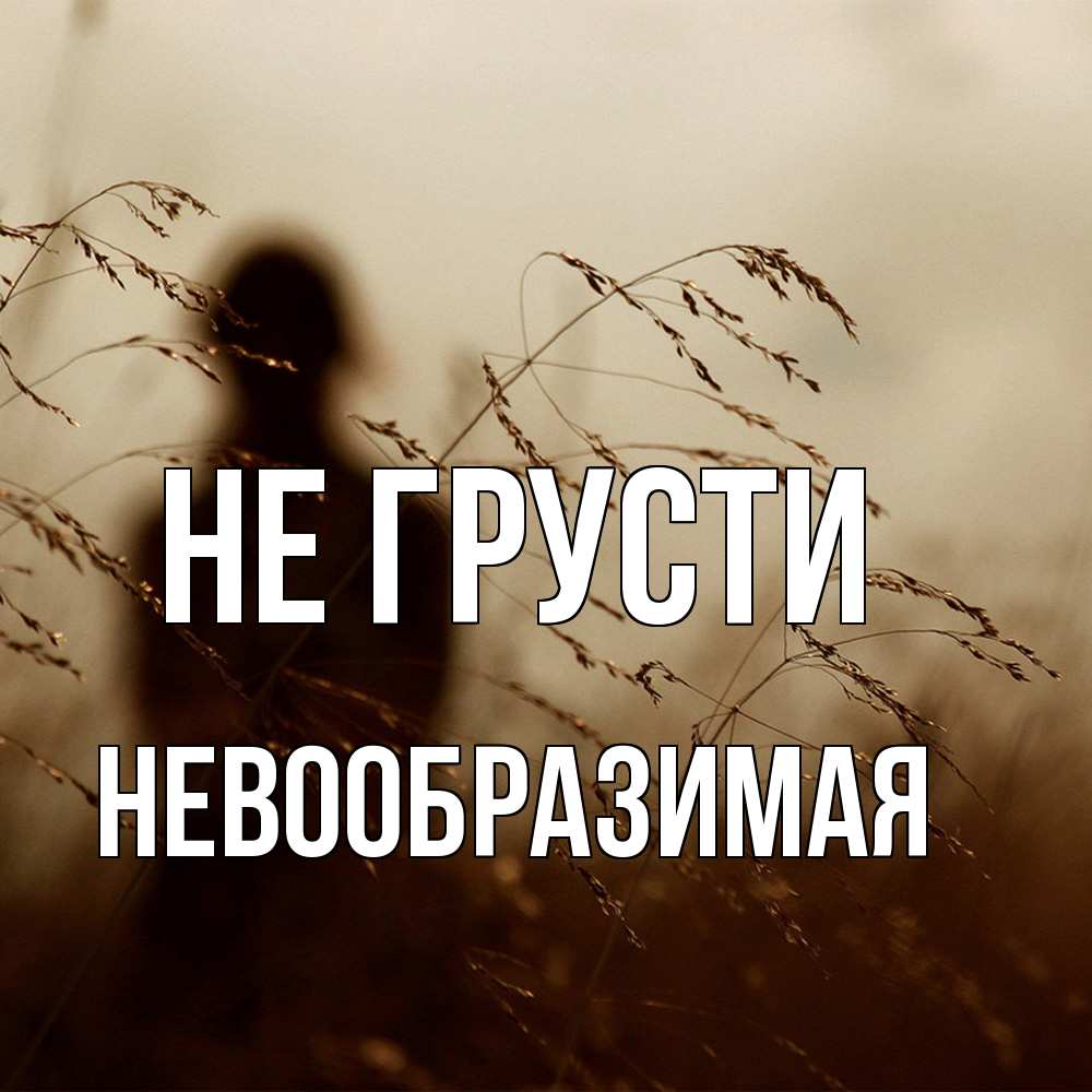 Открытка на каждый день с именем, Невообразимая Не грусти грусть Прикольная открытка с пожеланием онлайн скачать бесплатно 