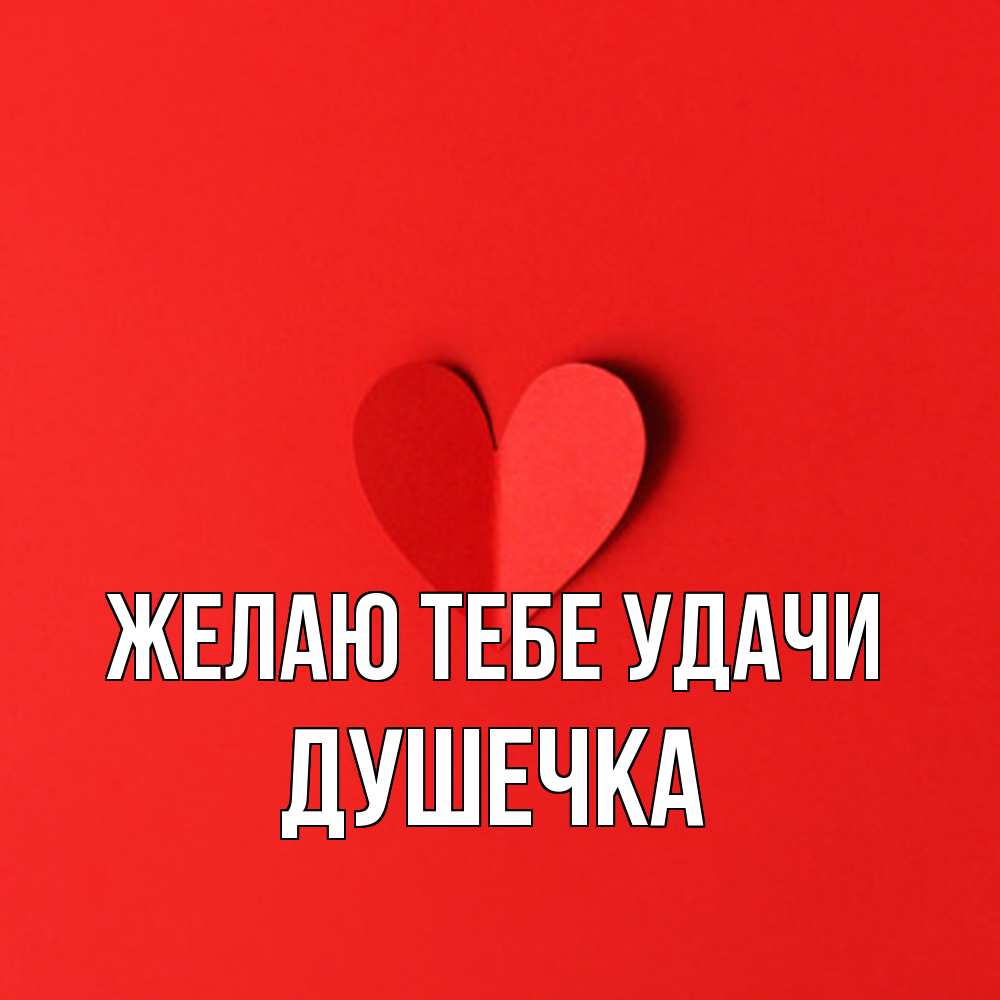 Открытка на каждый день с именем, душечка Желаю тебе удачи пусть повезет для любимых 1 Прикольная открытка с пожеланием онлайн скачать бесплатно 