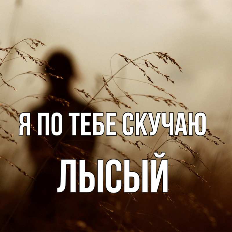 Картинка Я по тебе скучаю, Лысый