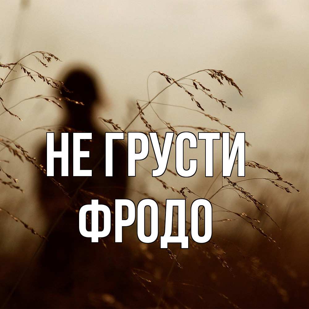 Открытка на каждый день с именем, Фродо Не грусти грусть Прикольная открытка с пожеланием онлайн скачать бесплатно 
