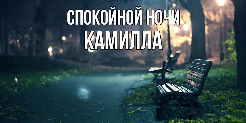 Открытка на каждый день с именем, Камилла Спокойной ночи открытка для пожелания сладких снов Прикольная открытка с пожеланием онлайн скачать бесплатно 
