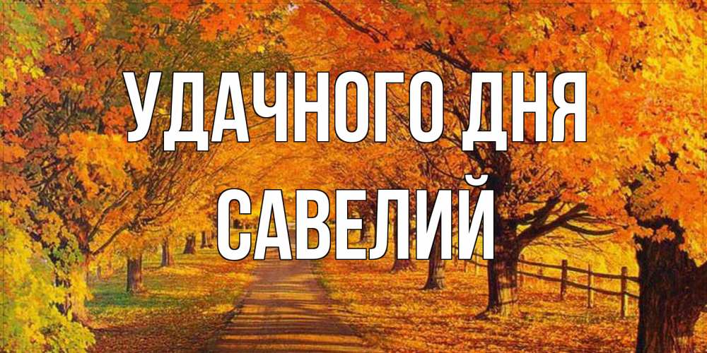 Открытка на каждый день с именем, Савелий Удачного дня деревья с осенними листьями Прикольная открытка с пожеланием онлайн скачать бесплатно 
