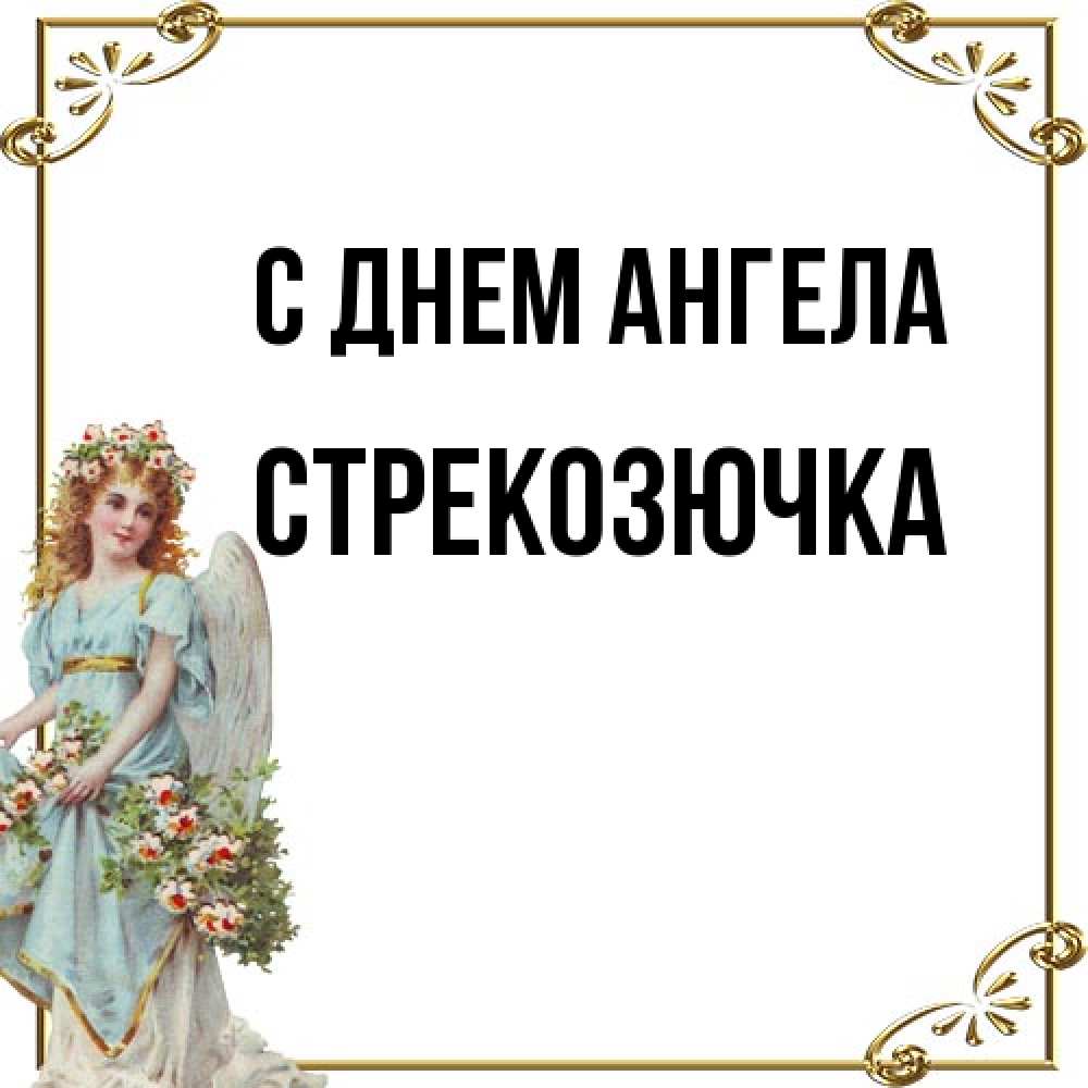 Открытка на каждый день с именем, Стрекозючка С днем ангела с именинами от девушки ангела Прикольная открытка с пожеланием онлайн скачать бесплатно 