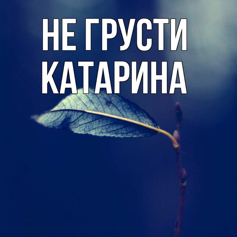 Картинка Не грусти, Катарина