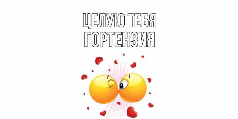 Картинка Целую тебя, Гортензия