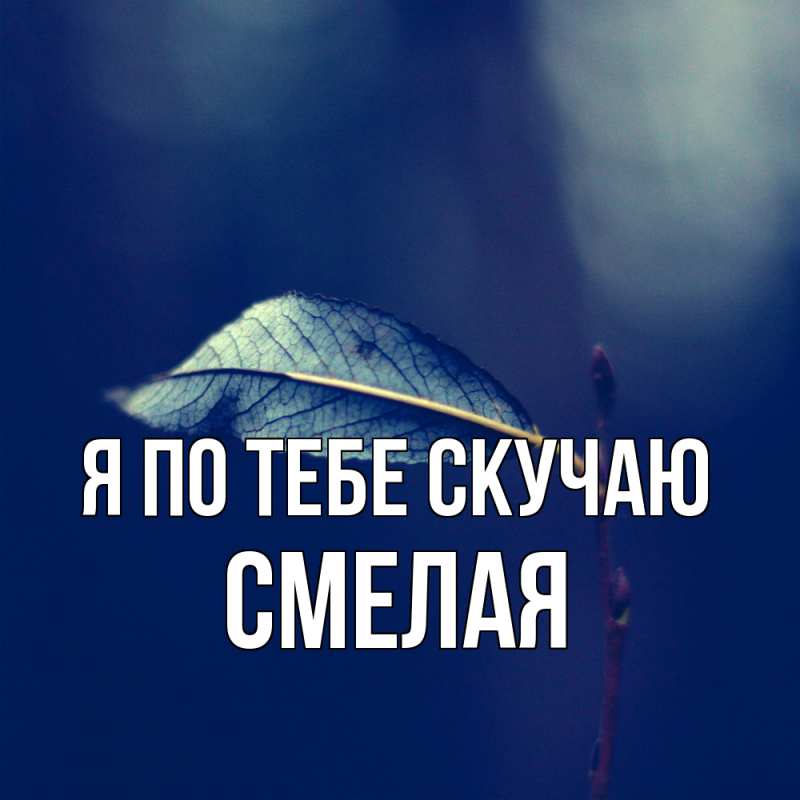 Картинка Я по тебе скучаю, Смелая