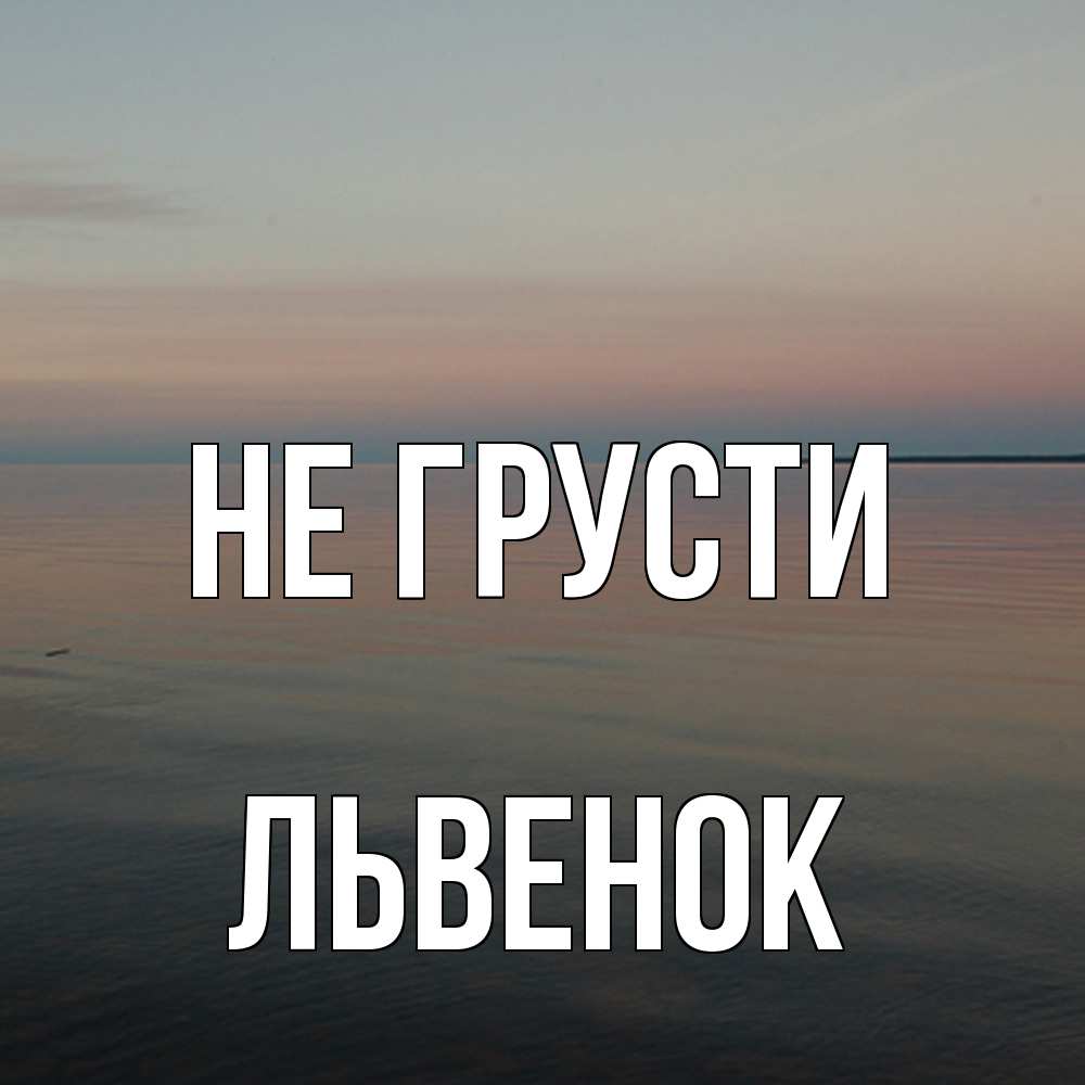 Открытка на каждый день с именем, Львенок Не грусти водная гладь Прикольная открытка с пожеланием онлайн скачать бесплатно 