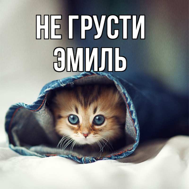 Открытка с именем, Эмиль, Не грусти