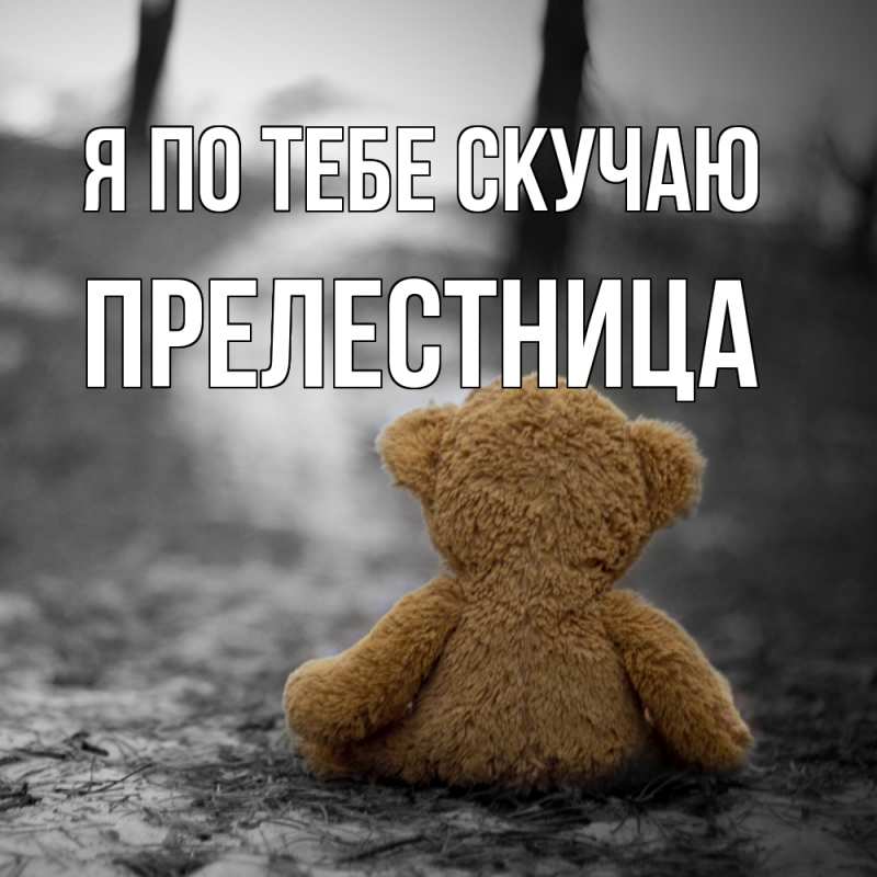 Картинка Я по тебе скучаю, пpелестница