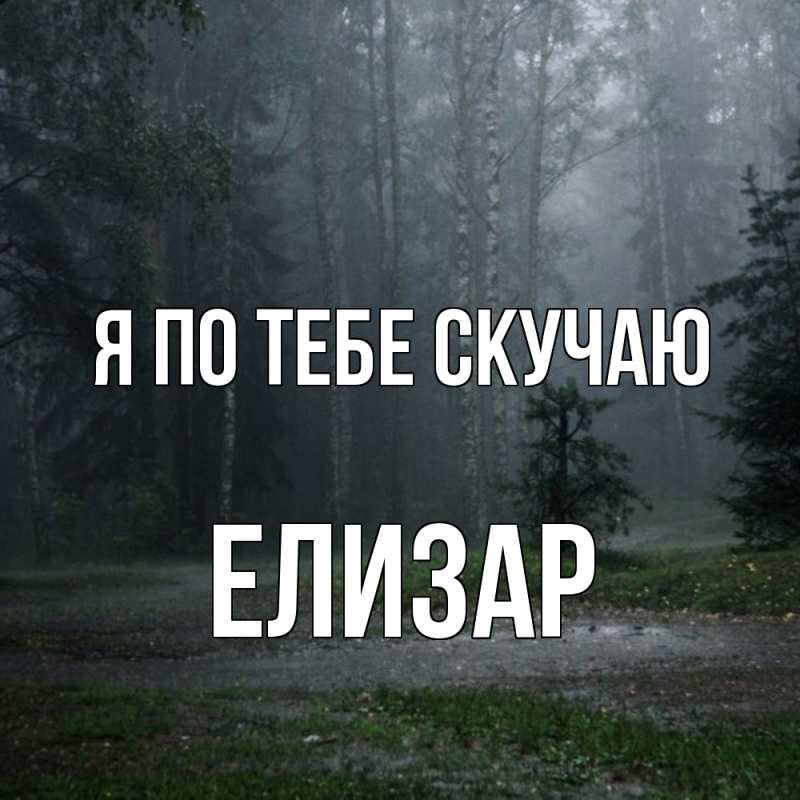 Картинка Я по тебе скучаю, Елизар