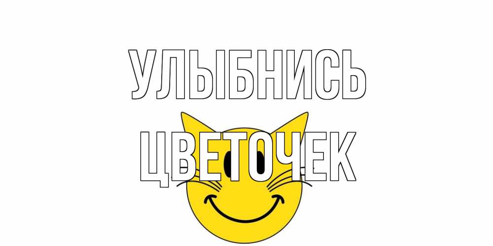 Открытка на каждый день с именем, Цветочек Улыбнись кот, улыбка Прикольная открытка с пожеланием онлайн скачать бесплатно 