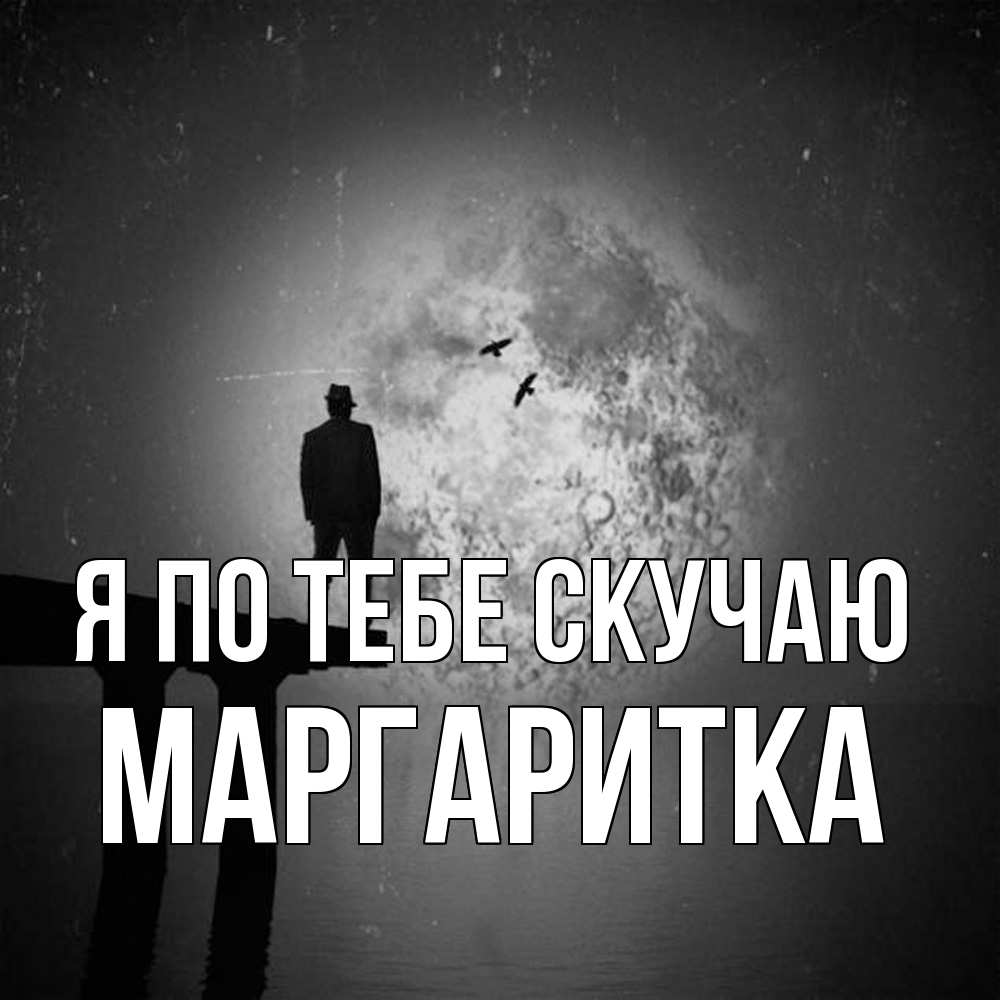 Открытка на каждый день с именем, Маргаритка Я по тебе скучаю мост 1 Прикольная открытка с пожеланием онлайн скачать бесплатно 