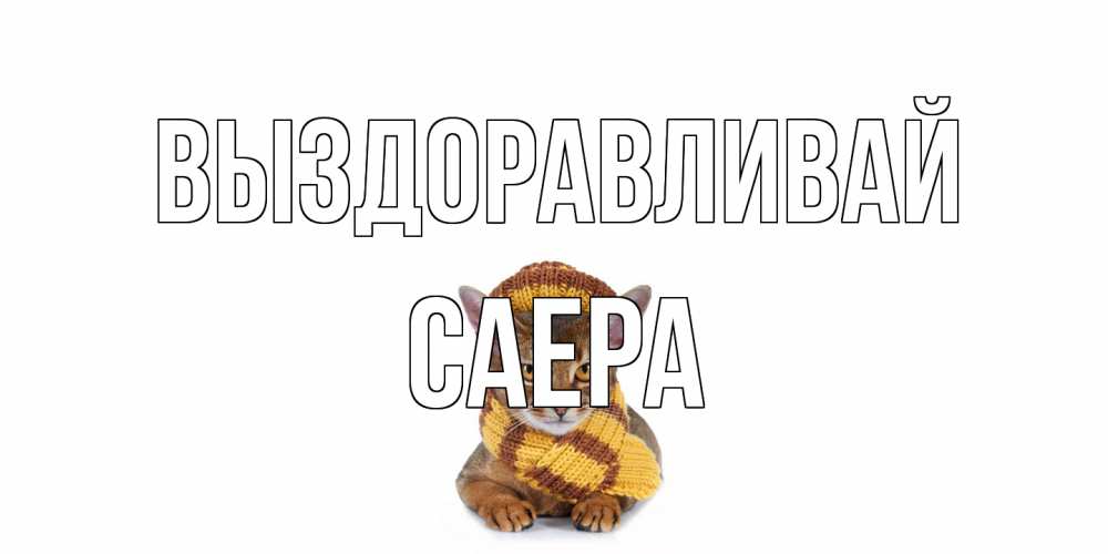 Открытка на каждый день с именем, Саера Выздоравливай родные не болейте Прикольная открытка с пожеланием онлайн скачать бесплатно 