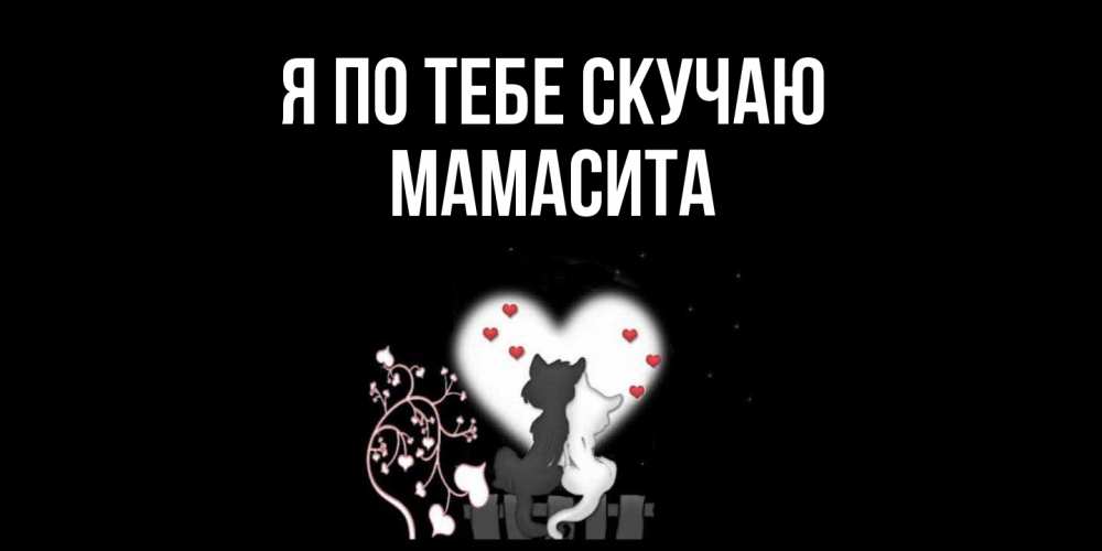 Открытка на каждый день с именем, Мамасита Я по тебе скучаю коты Прикольная открытка с пожеланием онлайн скачать бесплатно 
