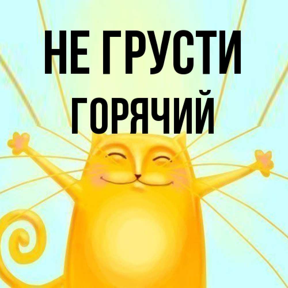 Открытка на каждый день с именем, Горячий Не грусти обнимашки усатые Прикольная открытка с пожеланием онлайн скачать бесплатно 
