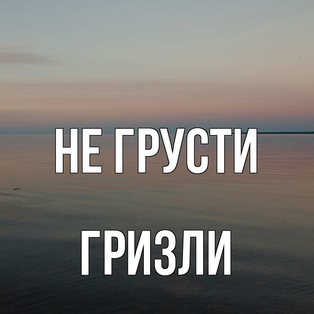 Открытка на каждый день с именем, Гризли Не грусти водная гладь Прикольная открытка с пожеланием онлайн скачать бесплатно 