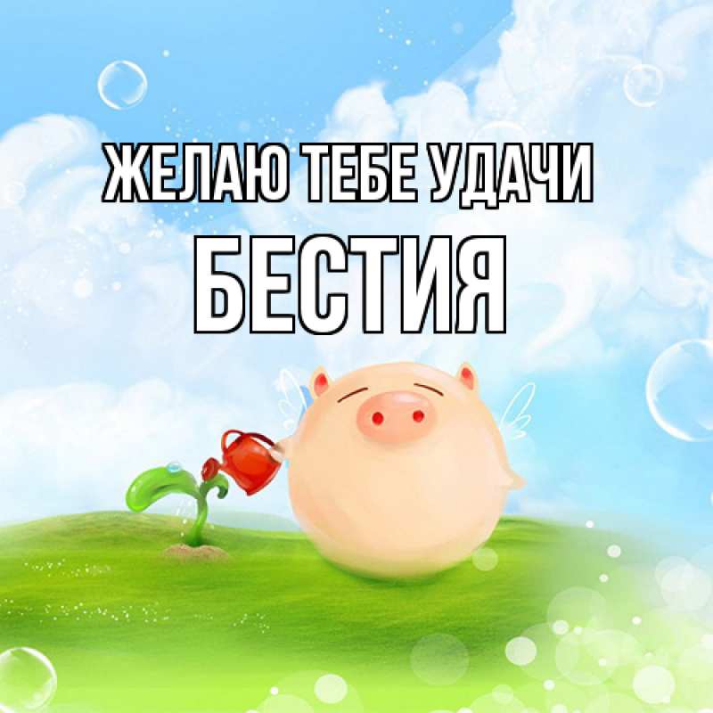 Картинка Желаю тебе удачи, Бестия