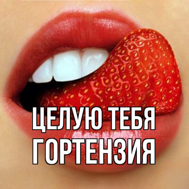 Картинка Целую тебя, Гортензия