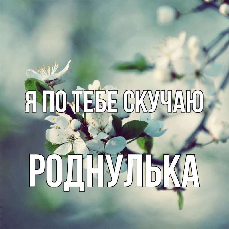 Картинка Я по тебе скучаю, Роднулька