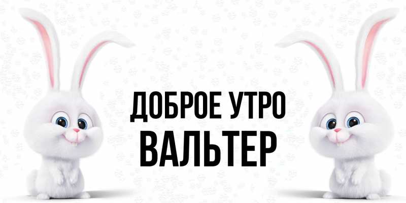 Картинка Доброе утро, Вальтер
