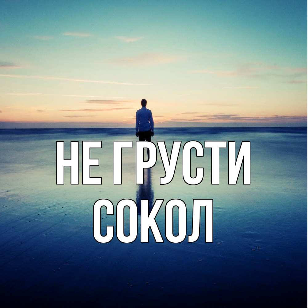 Открытка на каждый день с именем, Сокол Не грусти небо и гладь льда Прикольная открытка с пожеланием онлайн скачать бесплатно 