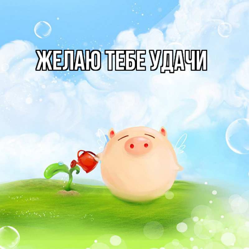 Картинка Желаю тебе удачи, открытка бесплатно
