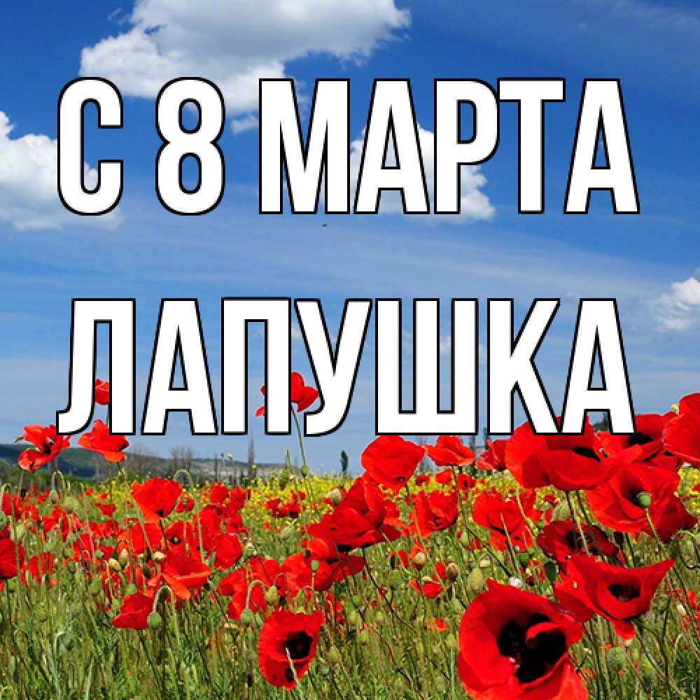 Открытка на каждый день с именем, лапушка C 8 МАРТА международный женский день 1 Прикольная открытка с пожеланием онлайн скачать бесплатно 